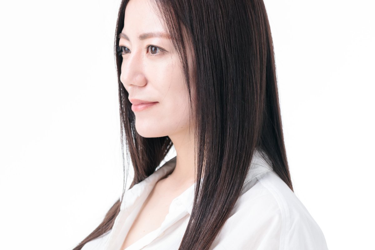 岡山の美容室Mint leafの髪質改善カラーエステで仕上げたツヤのある髪色